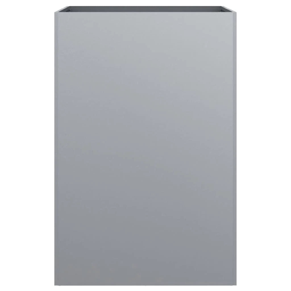 Fioriera/aiuola argentata per piante fiori terrazza giardino 52 x 48 x 75 cm acciaio zincato argento 02_0038072
