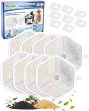 8 pacchetto di sostituti filtro per la fonte per gatti wireless 4L, accessori filtro in acciaio inox per la fonte per gatti, con 8 set di filtro pompanti (8+8)