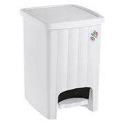 PATTUMIERA A PEDALE 'MARGHERITA' Lt. 20 - col. bianco  - STEFANPLAST