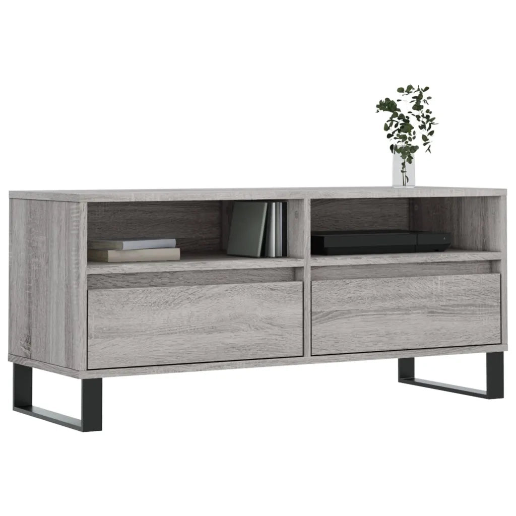 vidaXL Mobile Porta TV Grigio Sonoma 100x34,5x44,5cm Legno Multistrato