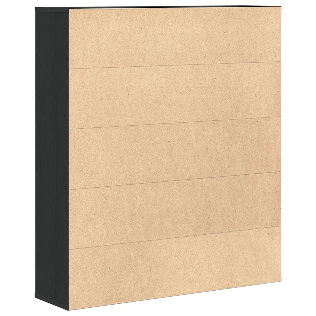 Libreria Rovere Nero 89x24x101,5 cm in Legno Multistrato 860401