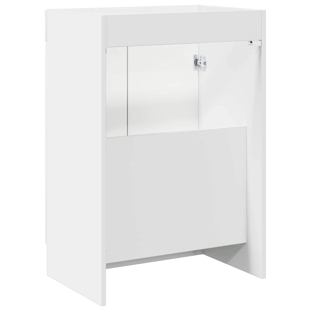 Mobiletto da bagno sotto il lavello Bianco Lucido 890048
