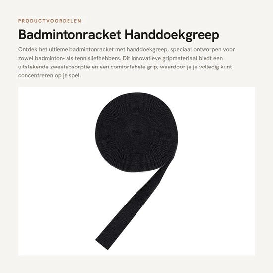 Impugnatura per racchetta da badminton - Nastro di aderenza 10m - Antiscivolo - Assorbimento shock - Assorbimento sudore - Comfortevole sensazione di presa - Impugnatura per racchetta