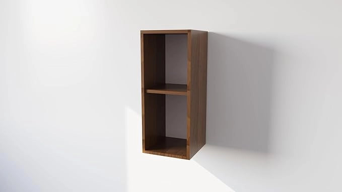 Pensile Cucina  in Legno Nobilitato Noce Mobile Alto con 1 Anta, Pensile Componibile Moderno Made in Italy (H60XL30XP32cm)