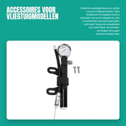Accessori per bicicletta - Pomp a batterie leggero - Manometro di pressione - Sonda per valvole Presta/Schrader - Impermeabile - Materiale ecologico