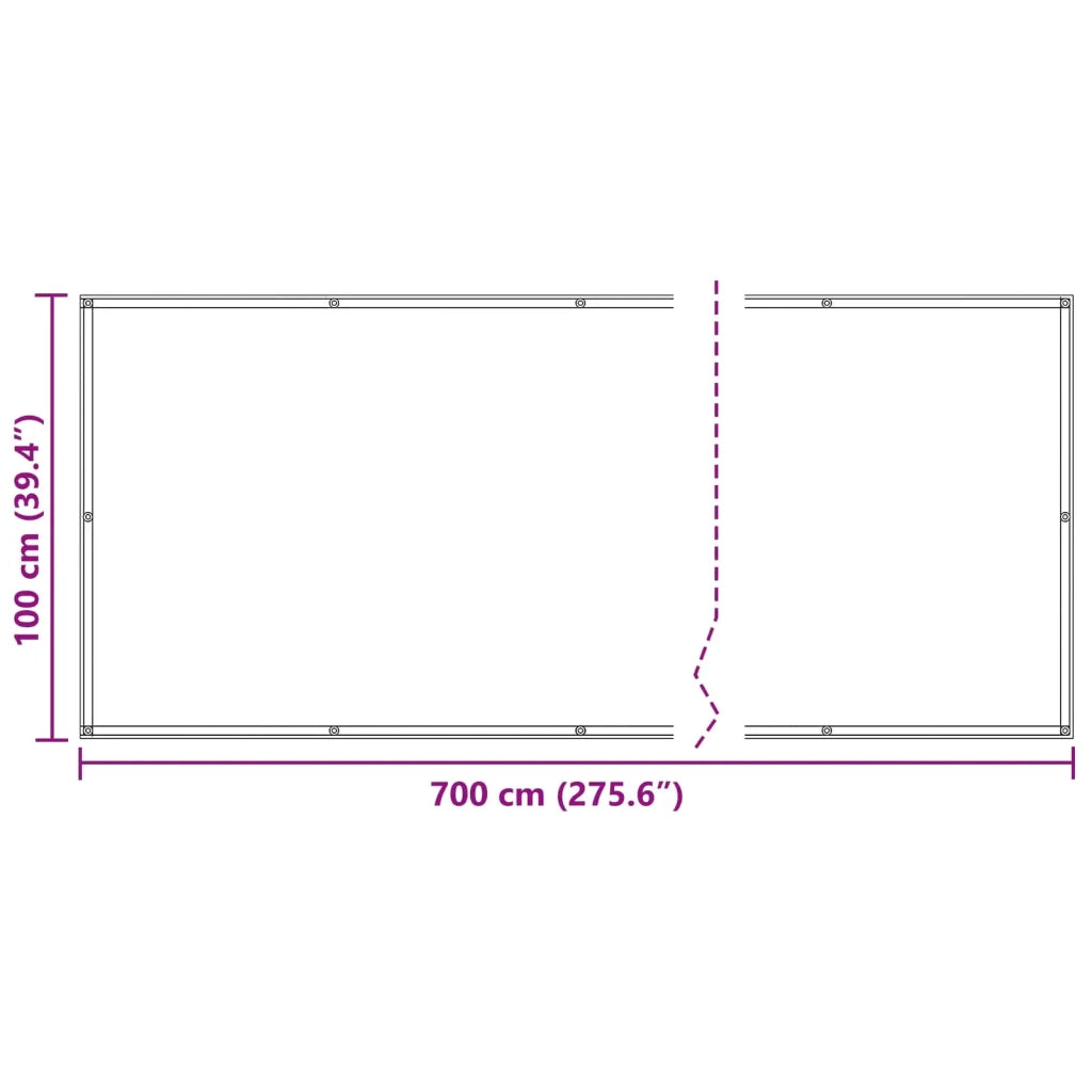 Schermo da balcone | Paravento da Balcone Giallo 100 x 700 cm Tessuto Oxford
