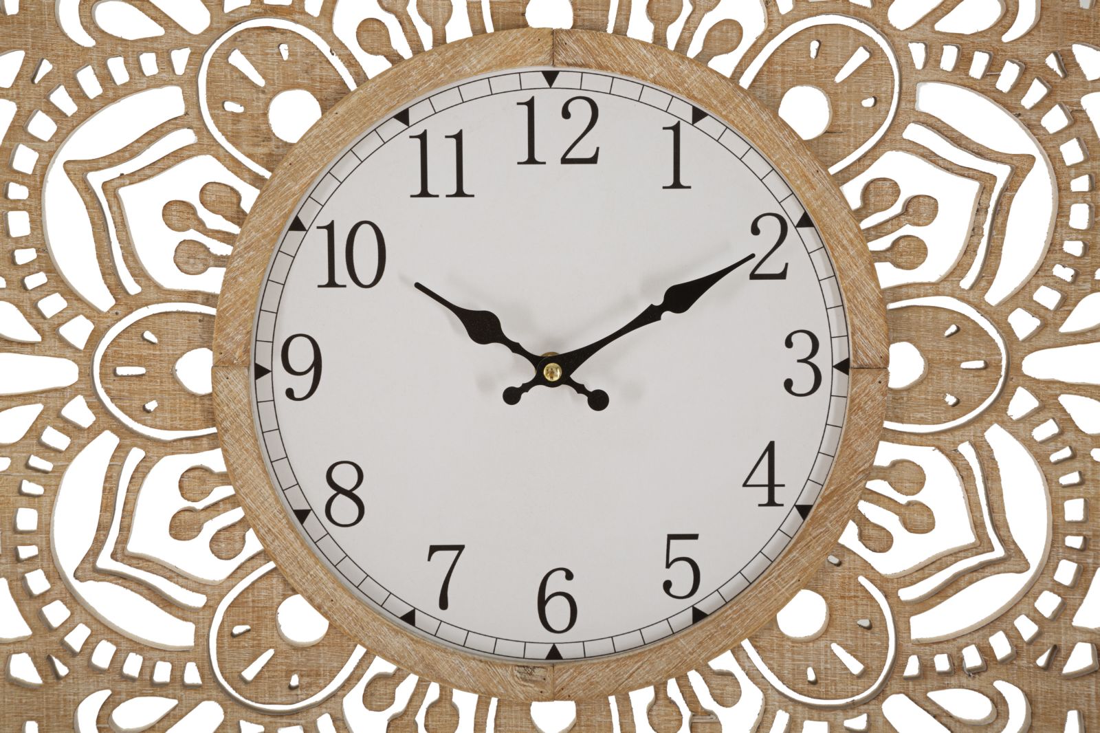 Orologio da Muro Carving Ø 60x4,5 cm in Rattan