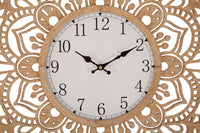 Orologio da Muro Carving Ø 60x4,5 cm in Rattan