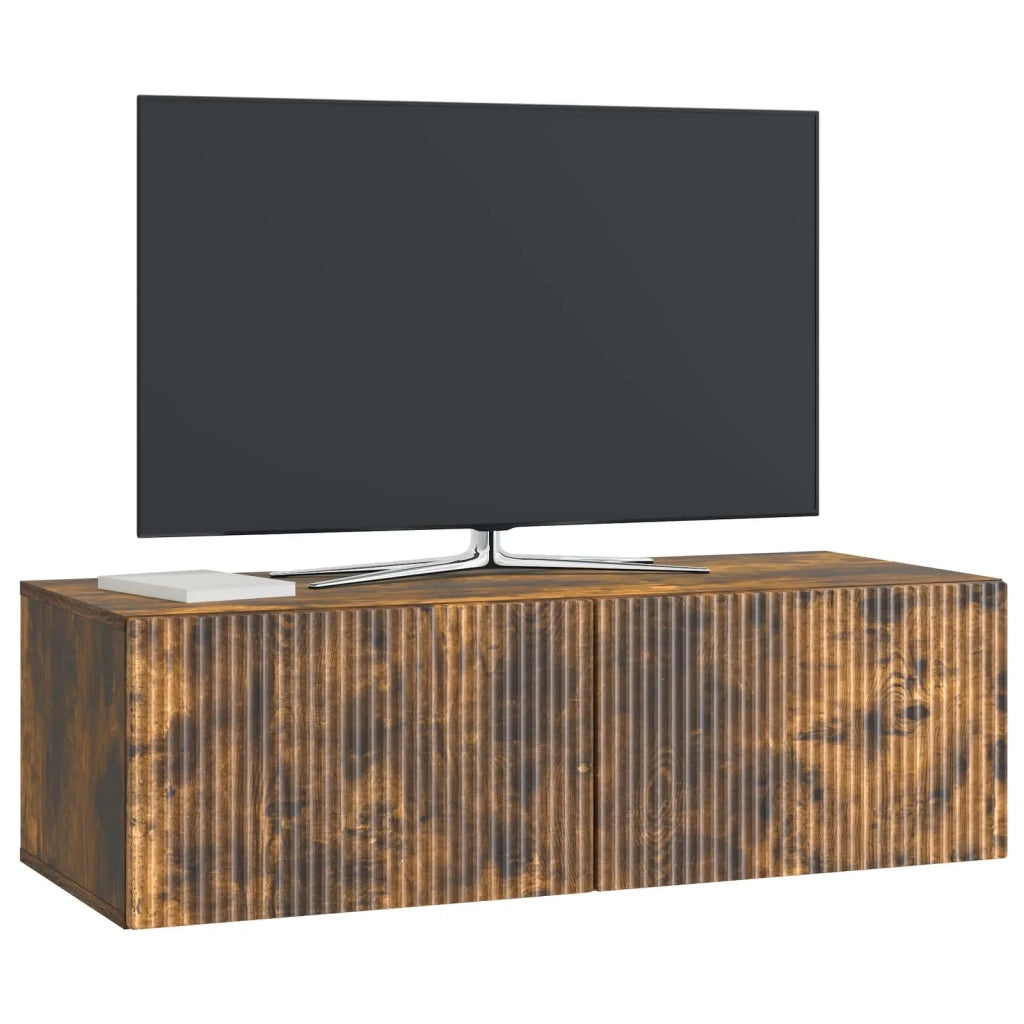 Mobile Porta TV da Muro-Credenza per TV sospesa Rovere Fumo 98 x 41 x 30 cm 751265