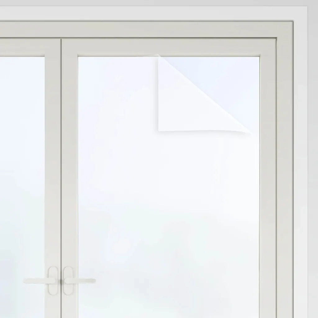 Pellicola statica per finestre Bianco Frosted 90 x 1000 cm PVC 3394694