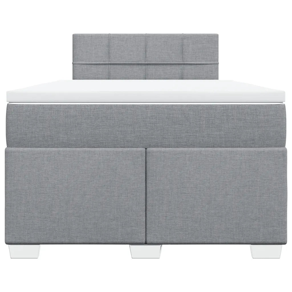 Giroletto a Molle con Materasso Grigio Chiaro 120x200cm Tessuto 3285855