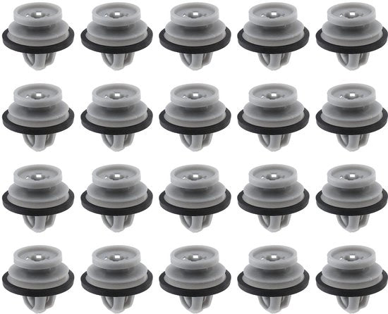 Fermoporta per Porte - 20 pezzi - Clip di fissaggio in plastica - Compatibile con Land Rover - Diametro 18 mm - Altezza 16,3 mm - Fermoporta per la parte inferiore del profilo porta - Clip di rivestimento porta