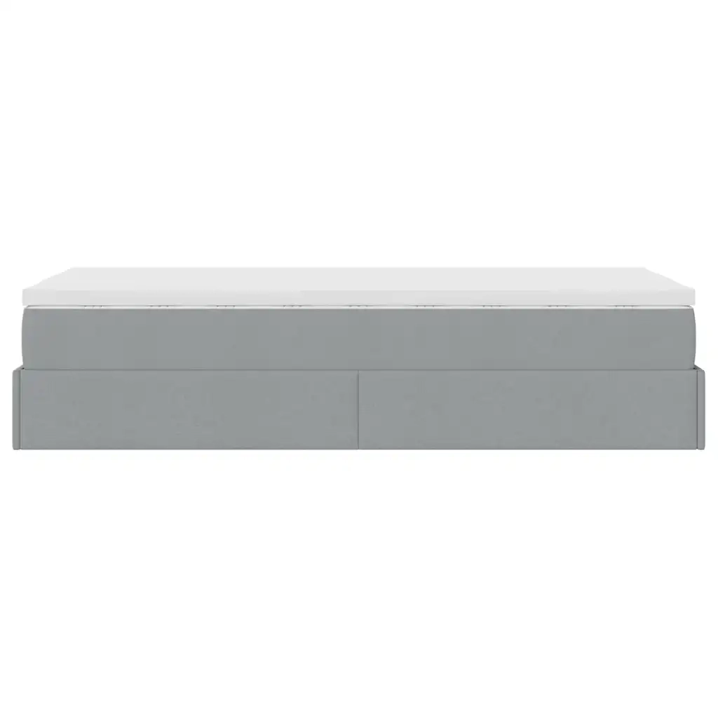 Struttura Letto Pouf con Materasso 100x200 cm in Tessuto 3311085