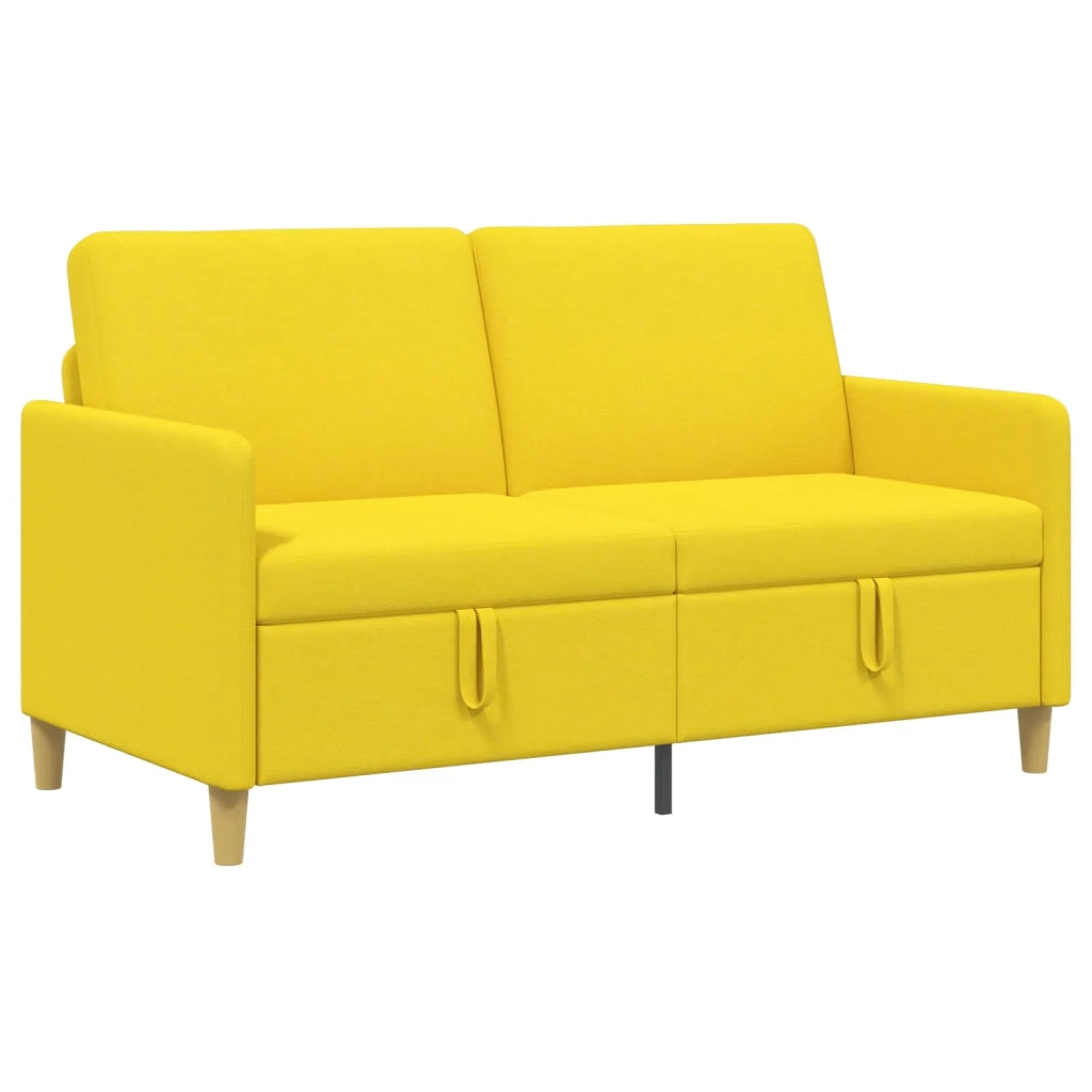 Divano con Storage Giallo Chiaro 152 x 78 x 87 cm Poliestere 42036929