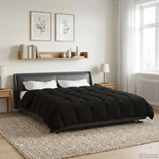Duvet Invernale Trapuntato Nero 220 x 240 cm Microfibra