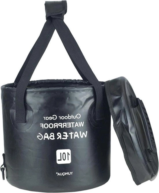 Emiciclo per campeggio e giardino - emiciclo con coperchio - contenitore per acqua all'aperto, party esterno, lavaggio auto, pesca - vasca da bagno pieghevole