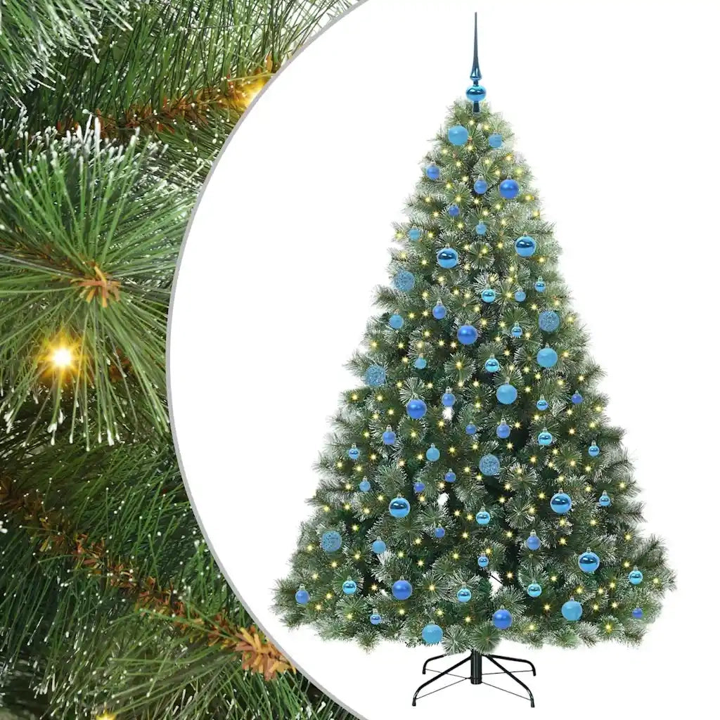 Albero di Natale artificiale con 300 LED Verde 180 cm PE e PVC 3397855