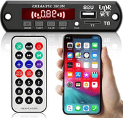 Decodifica audio per auto con telecomando schermo LCD e ingresso AUX 35 mm modulo audio 7 V - 12 V supporta trasmettitore radio FM con SD FM FLAC WAV WMA e MP3 modulo decodifica con Bluetooth. trasmettitore radio FM