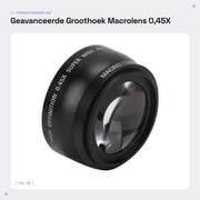 Obiettivo Macro Geavancevole 0,45X Angolo di Campo Ampio - 55MM - Compatibile con Obiettivi per Fotocamere - Materiali di Alta Qualità - Risoluzione di Dettagli - Obiettivo Macro con Angolo di Campo Ampio