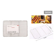 Trade Shop - Griglia In Acciaio 31 X 20cm Mensola Per Barbecue Vapore Cuocere Arrostire 50341 -