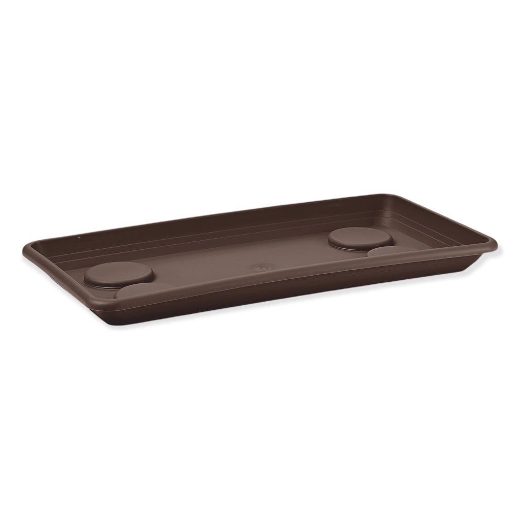 SOTTOVASO RETTANGOLARE Sottofioriera in plastica Anthea 60 cm Veca 55 X 27 X 3 Color: BRONZO