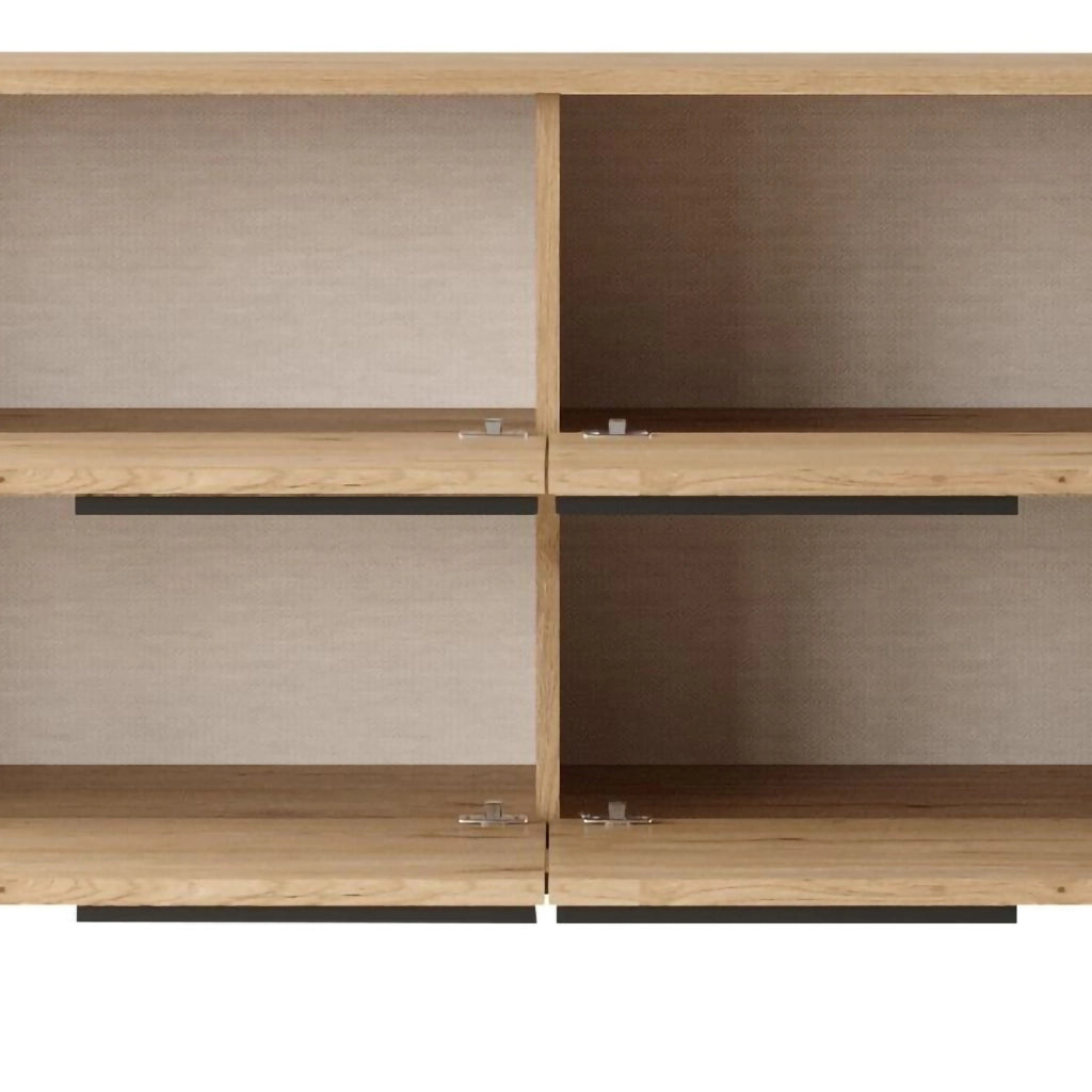 Madia Follo, Credenza 4 Vani, 160x45x74h cm Marrone Rovere