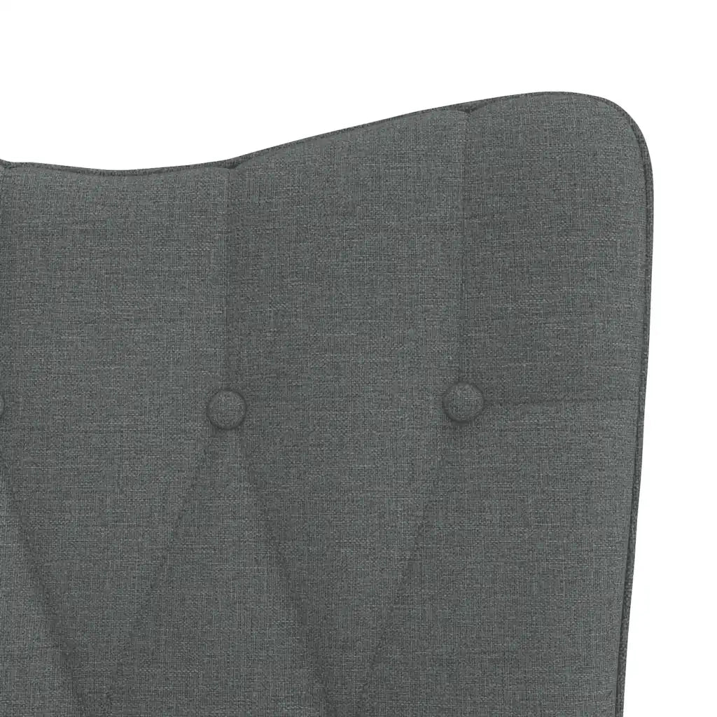 Sedia a Dondolo Grigio Scuro in Tessuto CFW2161048