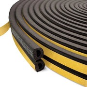 Striscia di chiusura per porte - 9mm x 6mm - 10 metri - striscia di chiusura per porte - colla schiumante autoadesiva - strisce di chiusura per serramenti - marrone 10 metri