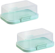2x Contenitore per burro in plastica con coperchio, contenitore per burro BPA libero, organizzazione perfetta nel frigorifero, multifunzionale, moneta