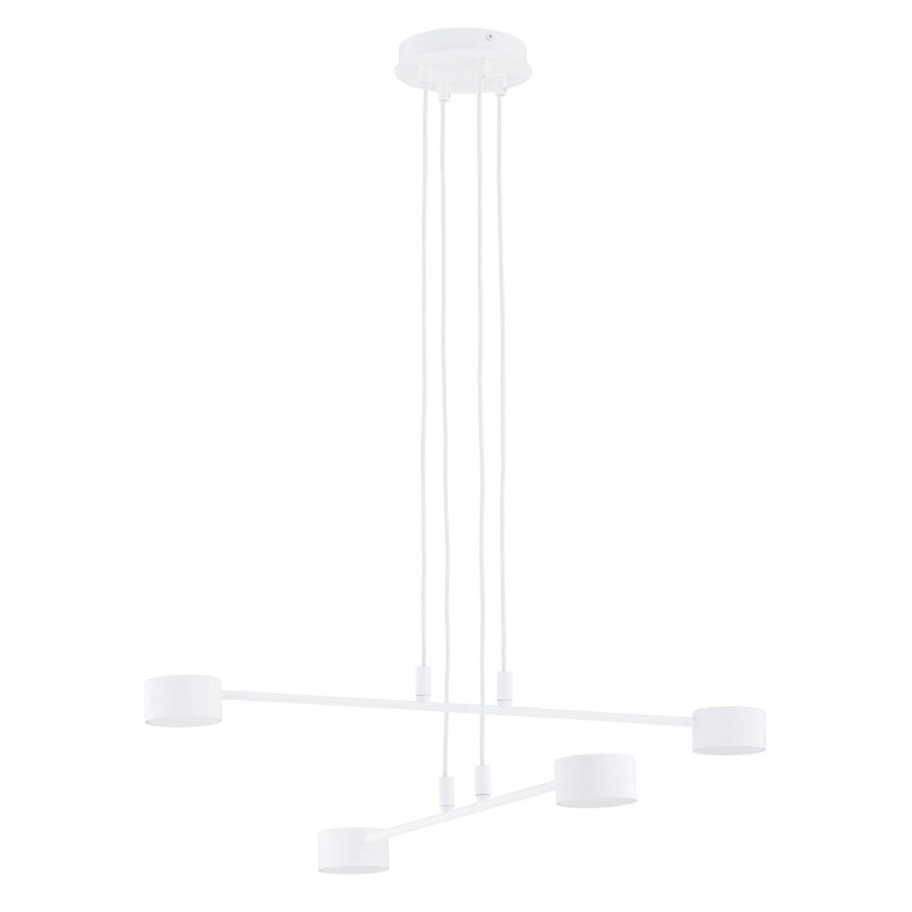 Lampada a sospensione Modus in acciaio bianco