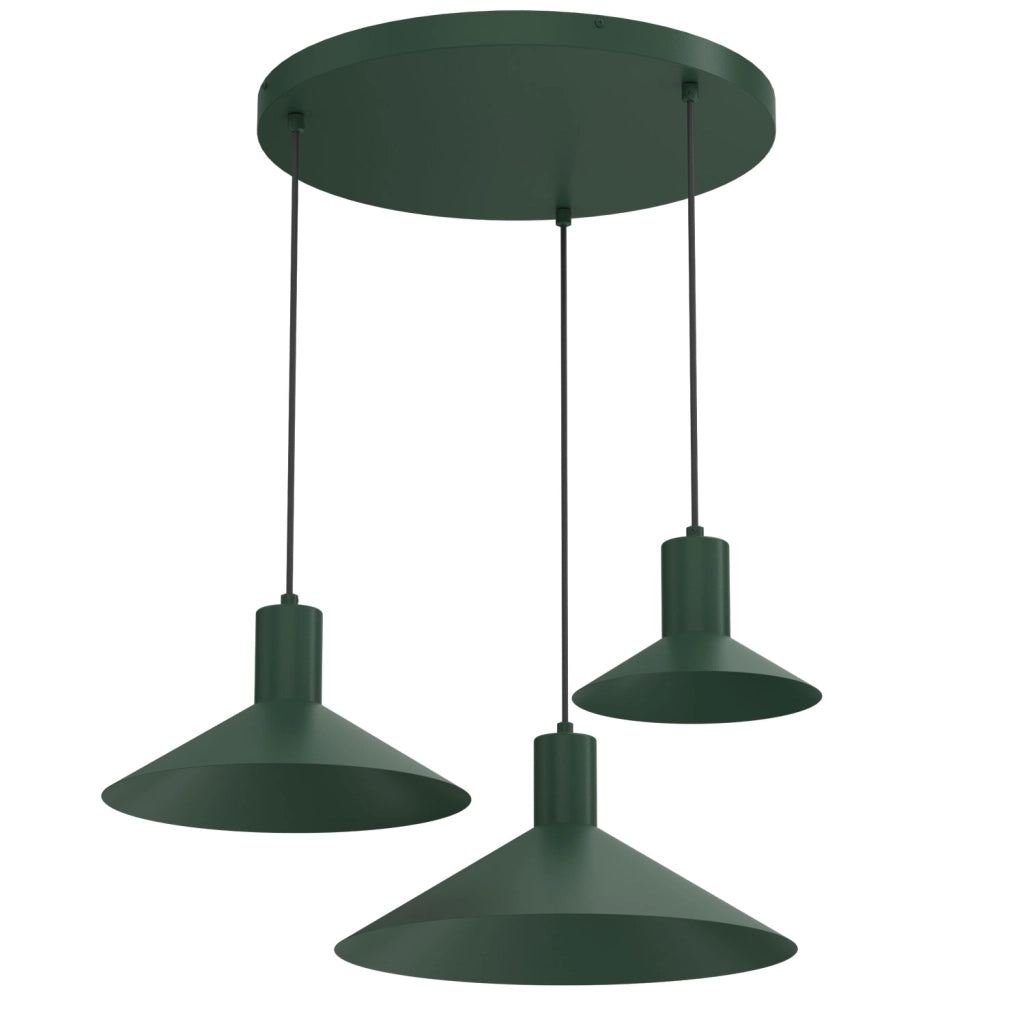 Lampada sospesa Nox 3xGU10 verde metallo Luminex