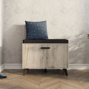 Lainate, Mobile da Ingresso un Ripiano, 68x35x52.5h cm Marrone Rovere