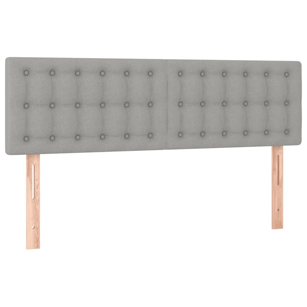 Giroletto a Molle con Materasso Grigio Chiaro 140x190cm Tessuto 3140369