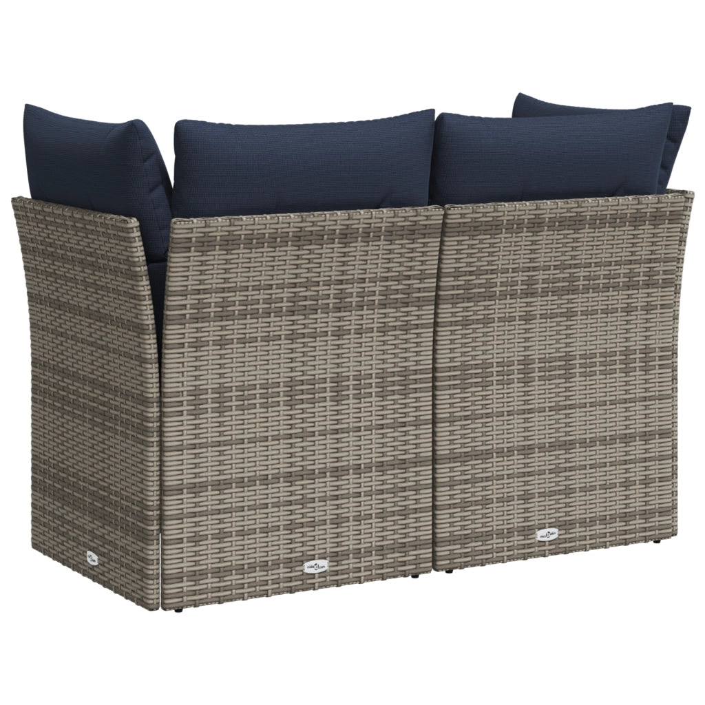 | Divano da giardino | Grigio 124 x 62 x 69cm polyrattan 366149