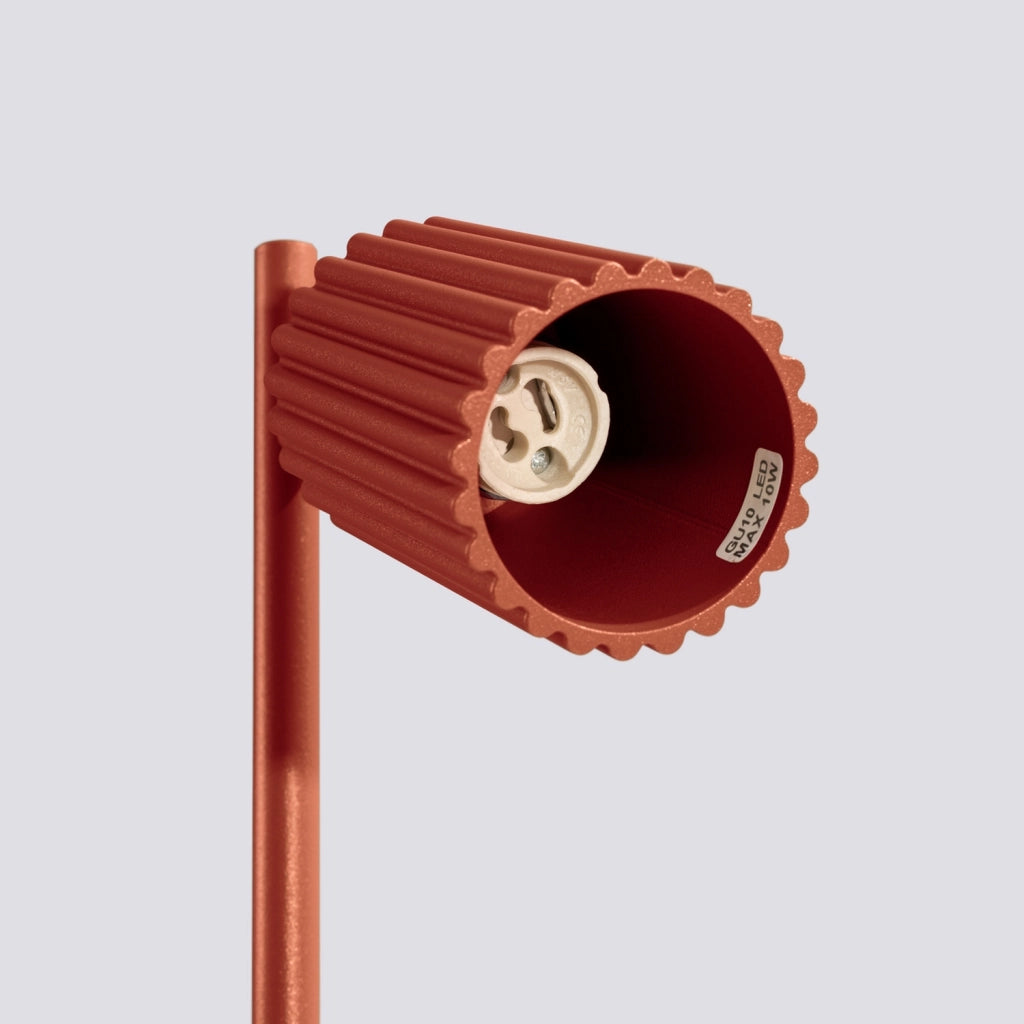 Lampada da tavolo ocra rossa snodata GU10 Pure Lume