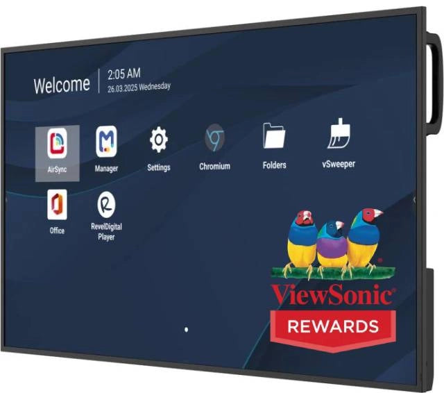 Viewsonic cde6514-2c visualizzatore di messaggi pannello piatto per segnaletica digitale 165,1 cm (65") lcd wi-fi 500 cd/m² 4k ultra hd nero processore integrato android 14 24/7