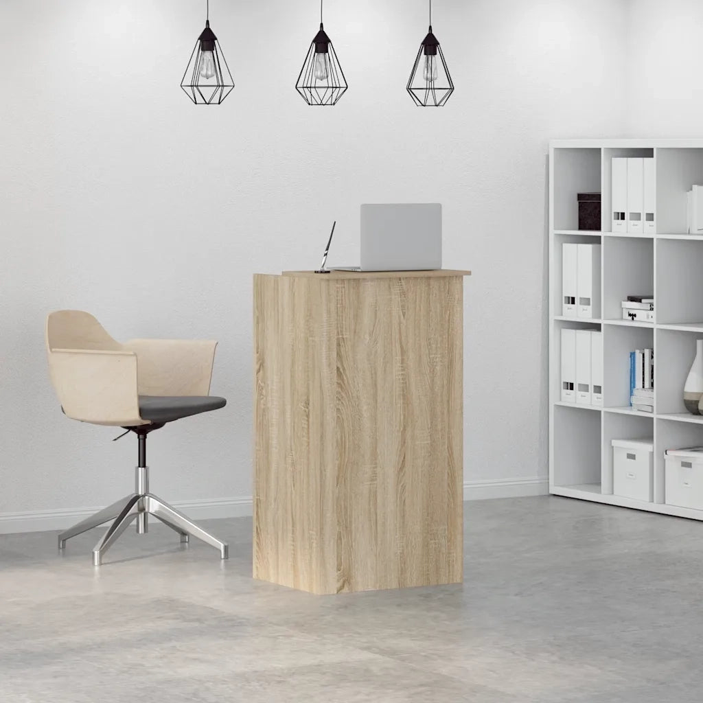Scrivania per Reception Rovere Sonoma 55x50x103,5 cm in Legno Massello 859017