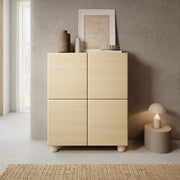 Madia Hamola, Credenza 6 Ripiani, 100x38x125h cm Marrone Rovere
