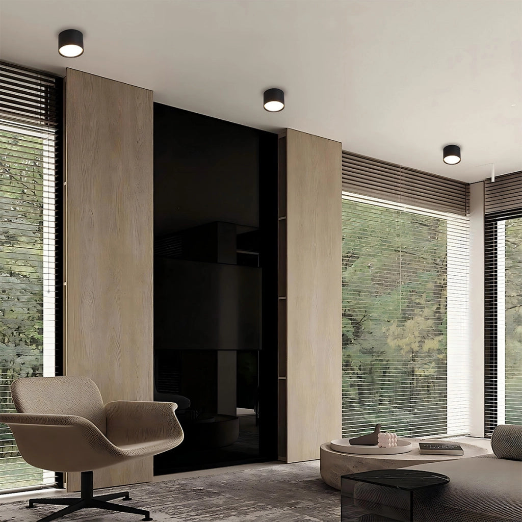 Spot soffitto Kendal nero tondo 8,2cm GX53 Light Prestige