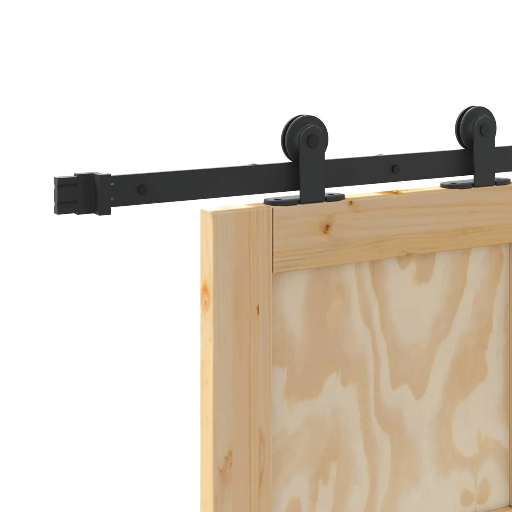 Porta scorrevole Naturale e Nero 73,5 x 211 cm