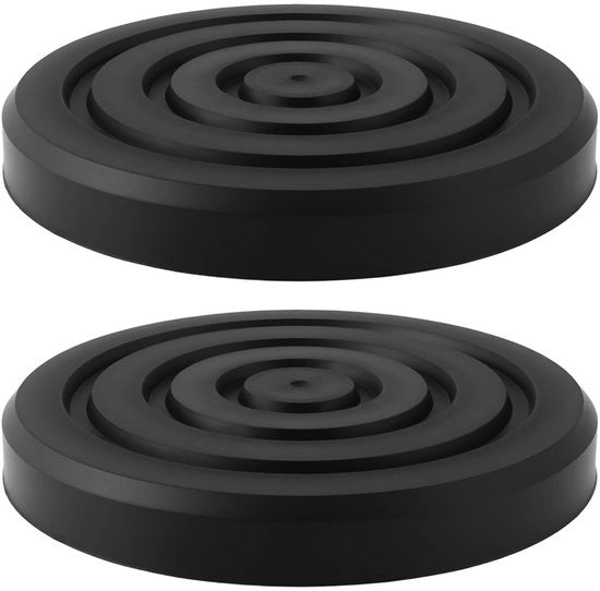 Supporto a gomma 135 mm - 2 pezzi - Adatto per pallet 127 mm - Capacità di sollevamento - Resistenza a compressione - Gomma duratura - Supporto di sollevamento