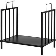 Scaffale per legna da ardere con comoda maniglia e piedini rialzati-Scaffale per legna per interni ed esterni