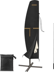 Ombrellone a ventosa cantilever acqua resistente - Copertura con cerniera e asta telescopica - Tela Oxford pesante - 265x40/70/50cm ombrellone a ventosa