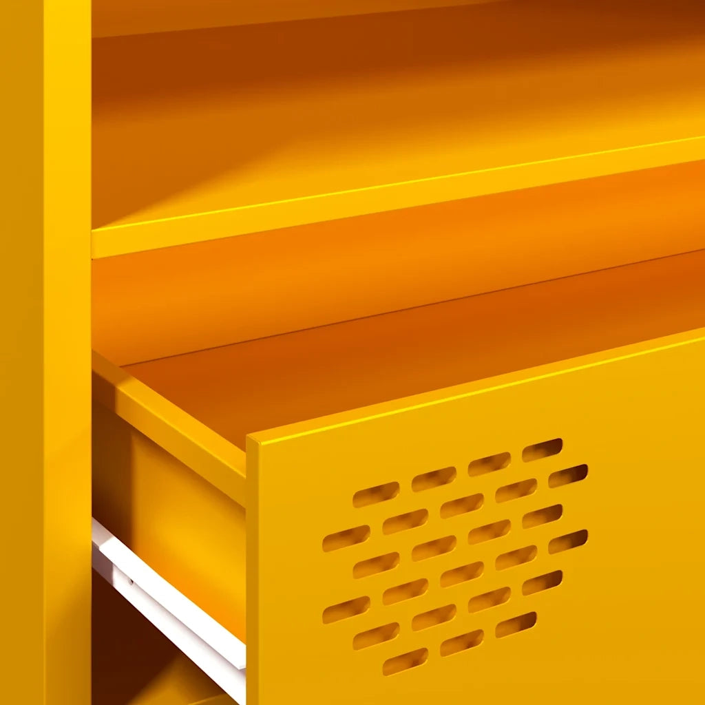 Mobile TV Giallo Senape 202x39x43,5cm Acciaio Laminato a Freddo 3307158