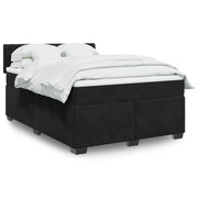 vidaXL Giroletto a Molle con Materasso Nero 140x190 cm in Velluto