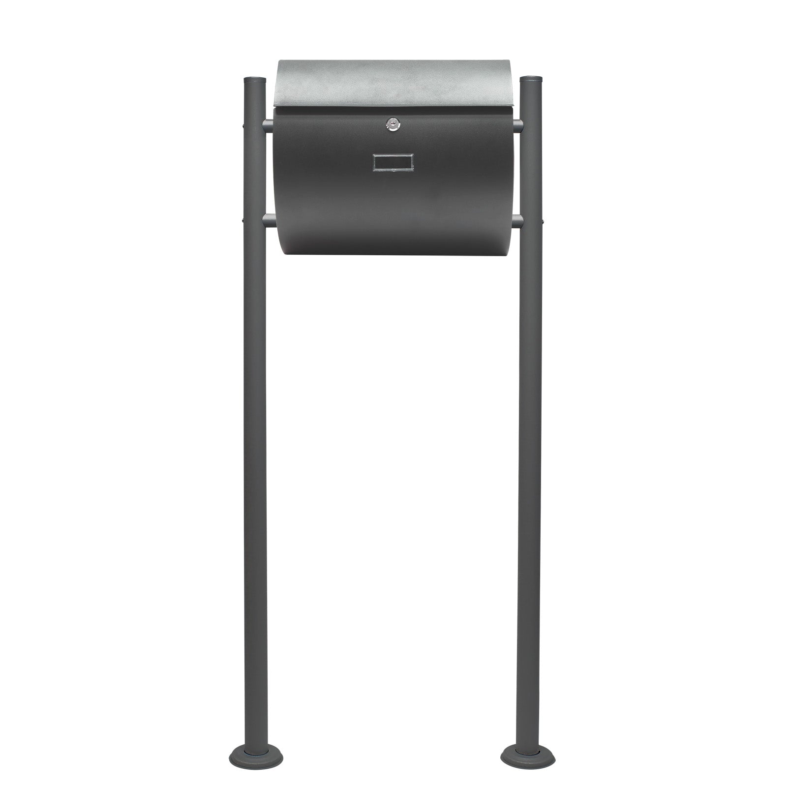 Set Cassetta postale singola autoportante V17 antracite, con telaio di supporto