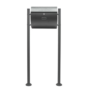 Set Cassetta postale singola autoportante V17 antracite, con telaio di supporto