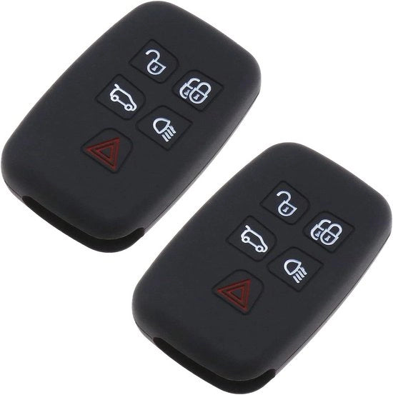 Sistema di comando a distanza in silicone per auto (2 pezzi) per Evoque Freelander 2 Jaquar XE XF XJ - Protezione per 5 tasti