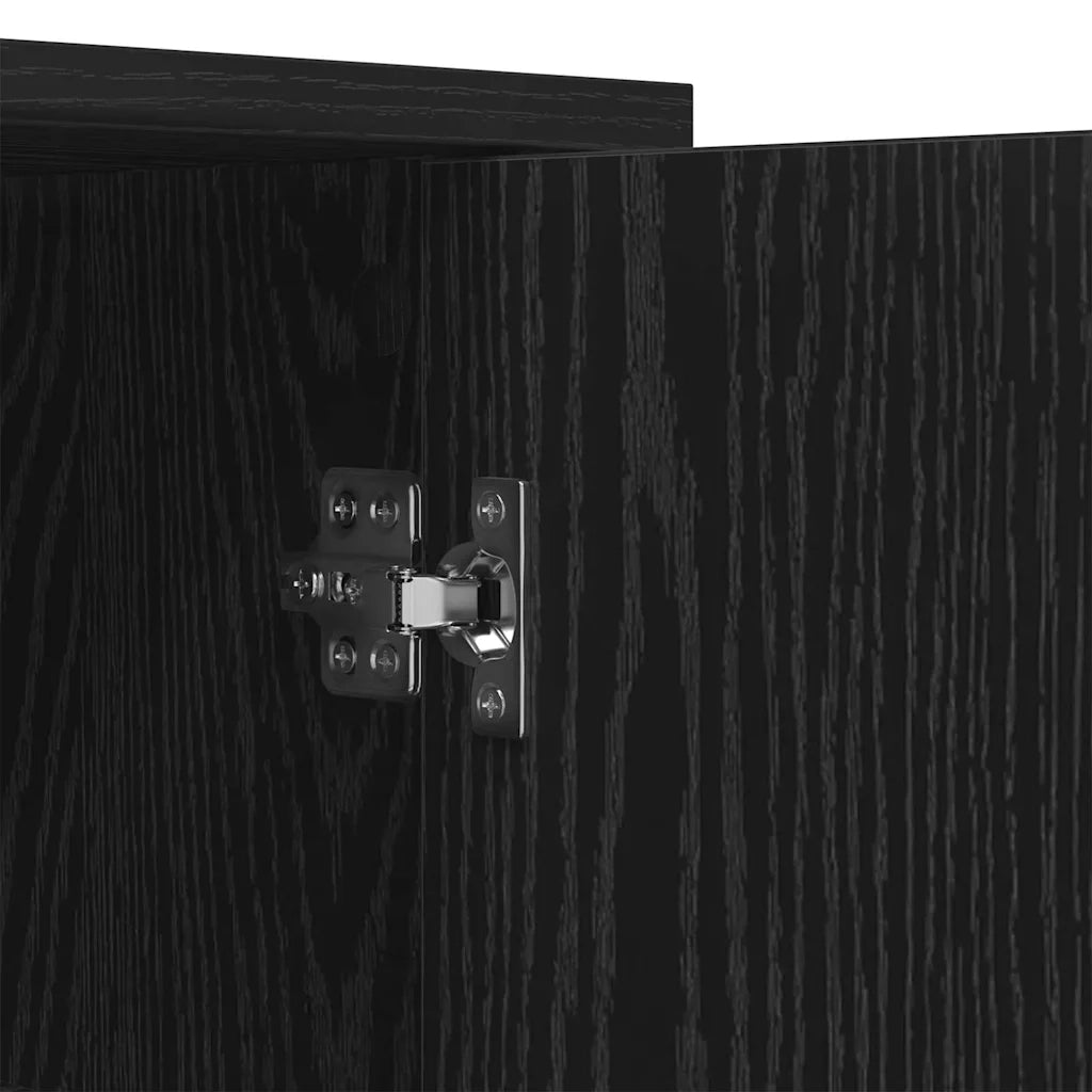 Credenza-Buffet-Armadio da cucina Rovere Nero 70 x 30 x 80 cm Legno multistrato 200136