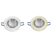 Trade Shop - Porta Faretto Incasso Per Faretto Tondo Vetro Bianco Venature Oro Argento P15 -